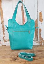 De enige echte JOOF shopper SMALL van leer jade groen