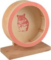 Flamingo Knaagdier Danco Wiel Hout Zalm Roze Diameter 14.5Cm