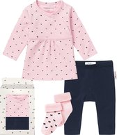 Noppies Cadeauset (4delig) Jurk Roze, Legging en sokken - Maat 68