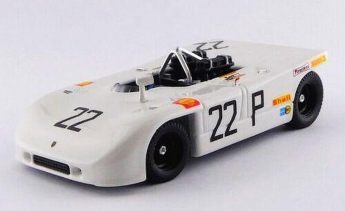 De 1:43 Diecast Modelcar van de Porsche 908/03 #22 van de 1000km Nürburgring van 1970. De coureurs waren Elford en Ahrens Jr. De fabrikant van het schaalmodel is Best Model. Dit model is alleen online verkrijgbaar