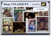Diego Velazquez – Luxe postzegel pakket (A6 formaat) : collectie van 25 verschillende postzegels van Diego Velazquez – kan als ansichtkaart in een A6 envelop - authentiek cadeau -