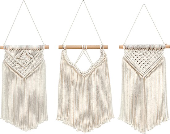 ANAZOZ Macramé wandtapijt, groot, wandbehang, boho, decoratie