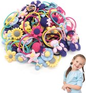 Haarelastiekjes | 10 designs | 80 STUKS | Schattige Haaraccessoires| Haar Elastiekjes | Haarelastiek Meisjes | Haar Elastiek |