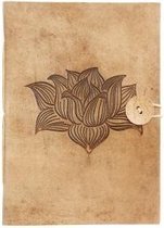 Notebook Lotus bloem leer groot