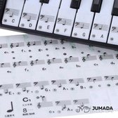 Jumada's Piano/Keyboard Stickers - Eenvoudig Muzieknoten Leren - Geschikt Voor 49, 61 En 88 Toetsen