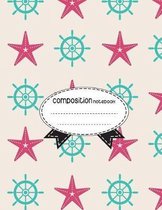 Composition Notebook, 8.5 x 11, 110 pages: nautical-elements1