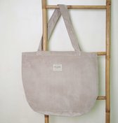 De La Mur Line - schoudertas - shopper - strandtas - boodschappentas - MUD - beige - rib - ribstof - corduroy