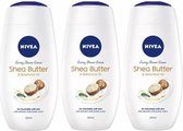 Nivea Caring Shea Butter & Botanical Oil Shower Cream - 250 ml (3 stuks)