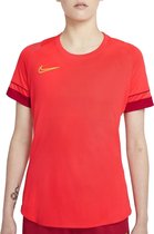Nike Nike Dri-FIT Academy 21 Shirt  Sportshirt - Maat S  - Vrouwen - rood/donker rood/goud