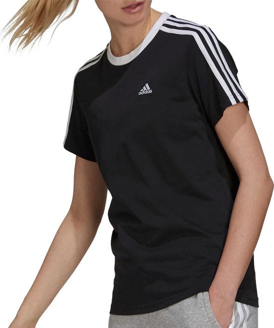 adidas black striped t shirt