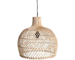 Groenovatie Rotan / Rieten - Hanglamp - Handgemaakt - Naturel - Rond - ⌀50 cm