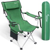 Strandstoel inklapbare campingstoel licht, GREEN MET HOES