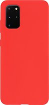 Étui rigide en Siliconen BMAX pour Samsung Galaxy S20 Plus - Couverture rigide - Étui de protection - Étui de téléphone - Étui rigide - Protection de téléphone - Rouge