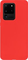 BMAX Siliconen hard case hoesje geschikt voor Samsung Galaxy S20 Ultra - Hard Cover - Beschermhoesje - Telefoonhoesje - Hard case - Telefoonbescherming - Rood