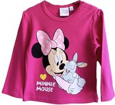 Minnie Mouse shirt - roze - 100% katoen - Disney longsleeve - maat 80