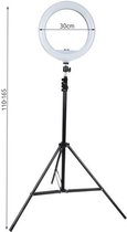 Ringlamp 160 leds - 30 cm -3200K-4500k-5500k met statief ,smartphone houders,draagtas
