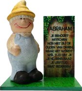 Abraham beeldje met tekst "Abraham je behoort...."