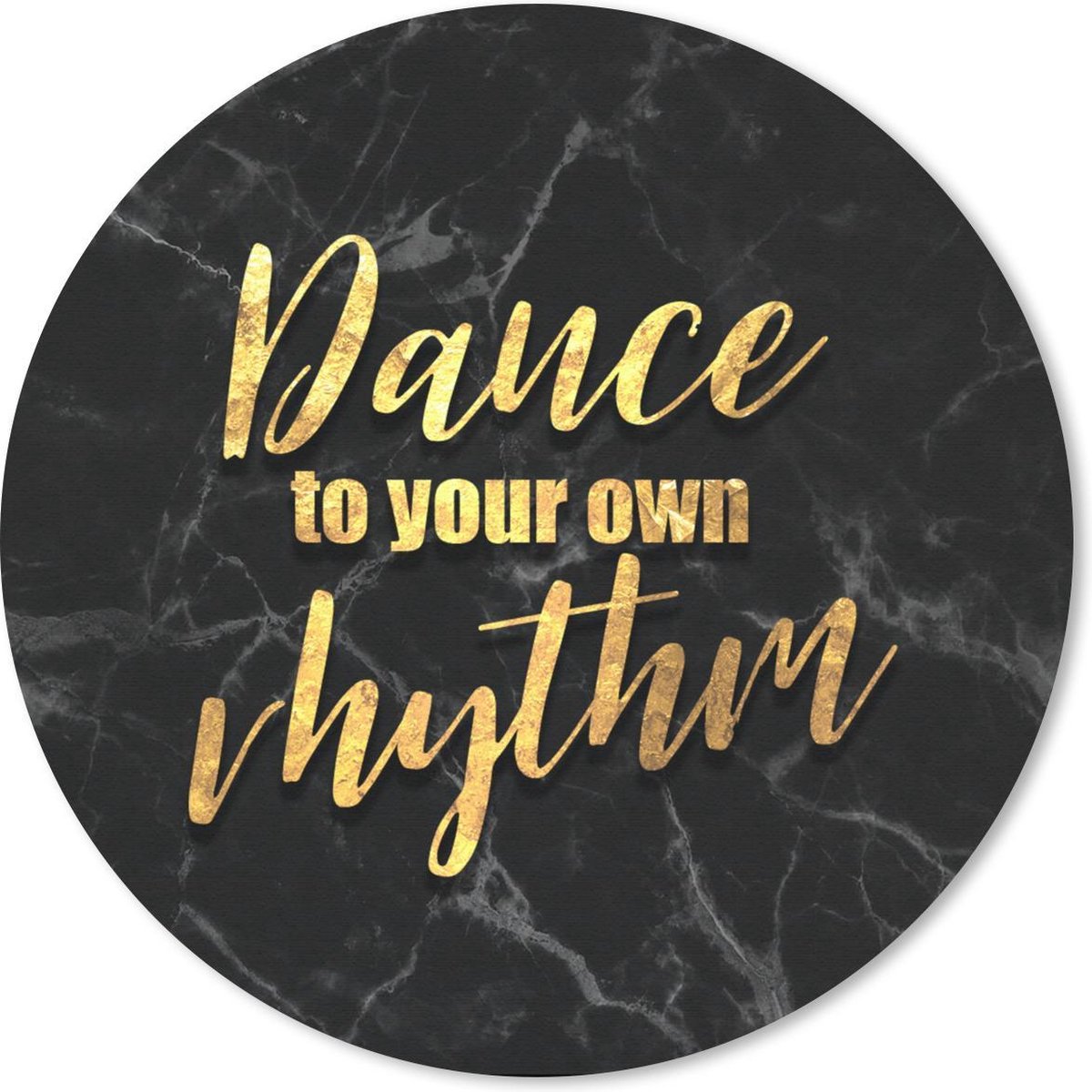 Muismat rond 50x50 cm - Mousepad Quote - Dans - Marmer print - Ronde muismatten
