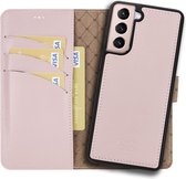 Samsung Galaxy S21 - Uitneembare leder BookCase hoesje - Nude Pink