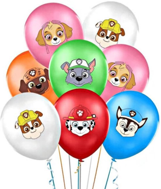 PAW Patrol Ballonnen - 10 Stuks - Paw Patrol Speelgoed - Chase - Sky - Rubble - Marshall - Ballonnen Verjaardag