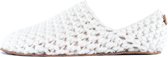 Kingdom of Wow - Sloffen Laag Unisex Wol Snow Wit Maat 42/43 - Handgemaakt