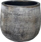 Bloempot Miami - d33 x h31cm - Zwart Cement