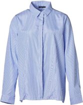 Dames blouse lange mouwen blauw streep | Maat L