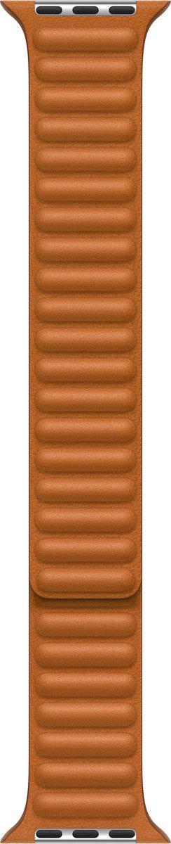 Apple Watch Leather Link - 45mm - Golden Brown - S/M - voor Apple Watch SE/5/6/7