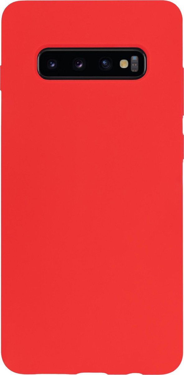 BMAX Siliconen hard case hoesje geschikt voor Samsung Galaxy S10 Plus - Hard Cover - Beschermhoesje - Telefoonhoesje - Hard case - Telefoonbescherming - Rood