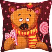 Kit broderie coussin Candy Teddy - Collection d'Art