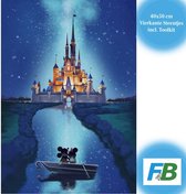 F4B Peinture de diamants Kasteel Disney 40x50cm | Carré | Mickey Mouse | Minnie Mouse | Disney | Enfants | Forfait Adultes et Enfants