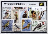 Spechten – Luxe postzegel pakket (A6 formaat) : collectie van 25 verschillende postzegels van spechten – kan als ansichtkaart in een A6 envelop - authentiek cadeau - kado - geschenk - kaart - vogel - vogels - specht - Picidae - Piciformes - hameren