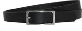 Fana Belts Dames Riem Zwart  - Taillemaat 100 - Smalle riem - 2cm breed - 100% leer