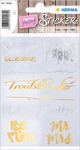 Creative Stickers Happy goud- en zilverfolie