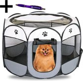 Nola & Coco® Puppyren voor Honden XL - ⌀ 114 x 58,2 - Opvouwbare Bench - Inklapbare Reisbench voor Huisdieren - Hondenbench - Hondenhok - Ren - Grijs