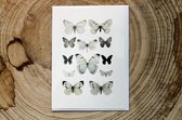 Liljebergs - Dubbele Kaart - Zwarte & Witte Vlinders - Met enveloppe