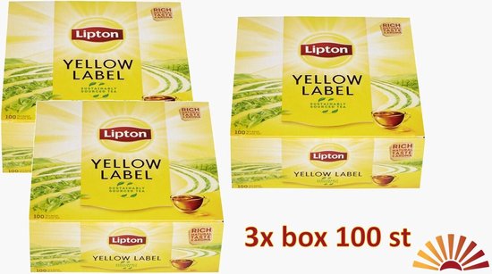 Lipton thee Yellow Label Tea value Pack 3 x100 tea bags = 300 tea bags