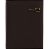 Brepols Bureau Agenda 2022  - Timing Creme papier (17cm x 22cm) ZWART