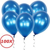 Blauwe Ballonnen Verjaardag Versiering Helium Ballonnen Gender Reveal Feest Versiering Babyshower Blauw - 100 Stuks