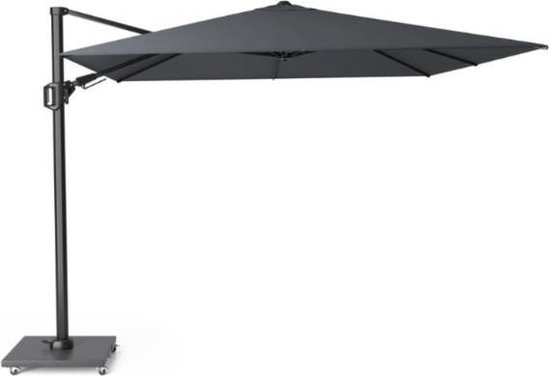 Platinum Challenger T2 Zweefparasol SET 3x3 Antraciet met 90KG VOET OP WIELEN en AFDEKHOES