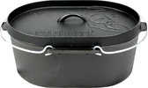 Bol.com Valhal Outdoor Braadpan / Dutch Oven 9L - Gietijzer Ovaal grill deksel zonder pootjes - VH9L aanbieding