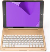 iPad 10.2 Toetsenbord Hoes 2019 Book Case - iPad 10.2 Keyboard Case Hoes - iPad 7 Toetsenbord Hoesje iPad 7 Keyboard Cover - Goud