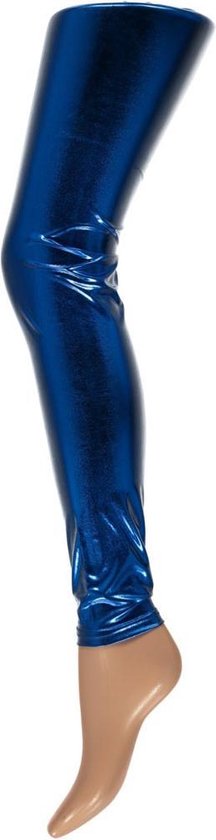 Legging lamee blauw maat S/M