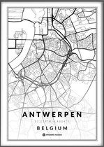 Citymap Antwerpen 40x50 stadsposter