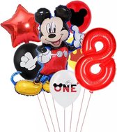 Disney Mikey Folie Ballonnen Set Mickey Mouse Ballon 7 stuks Verjaardagsfeestje Decoratie - 8 jaar