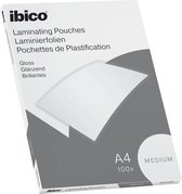 Ibico Basics Pochettes à Housses de laminage A4, Brillant - Medium - 100 Pièces - Transparent