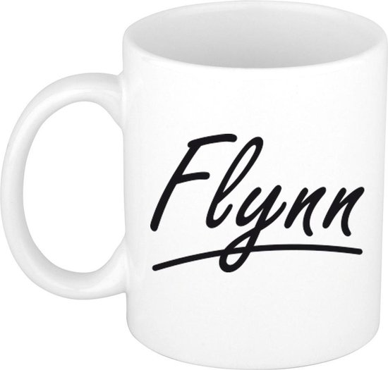Mug cadeau naam Flynn / tasse avec lettres ornées - Cadeau collègue / fête des pères / anniversaire ou personnel tasse prénom employés
