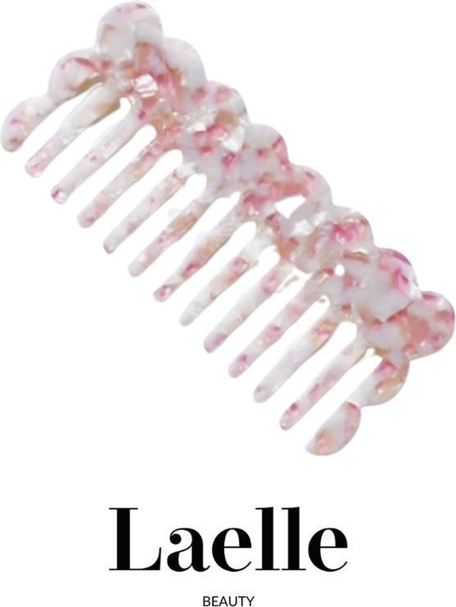 Fashion Haarkam met brede tanden - Marble trendy Rose Instagram Kam - Cadeautje