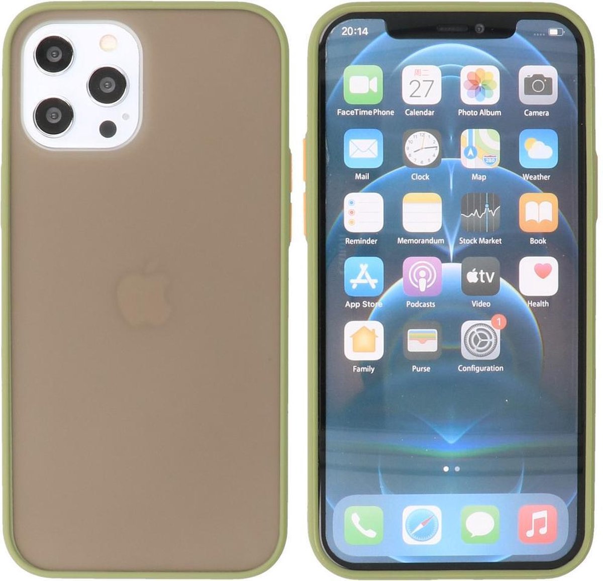 iPhone 12 Pro Max Hoesje - Back Cover Telefoonhoesje - Groen