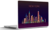 Laptop sticker - 17.3 inch - New York - Skyline - Amerika - 40x30cm - Laptopstickers - Laptop skin - Cover